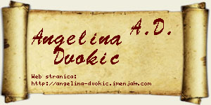 Angelina Dvokić vizit kartica